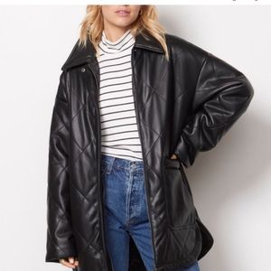 NWT APPARiS Stevie vegan jacket quilted faux leather oversized